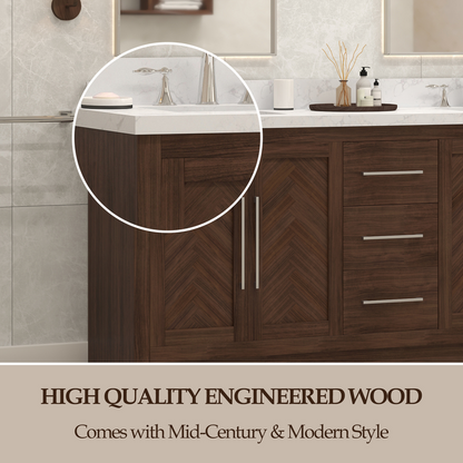 Vivian 72 inch Double Freestanding Bath Vanity