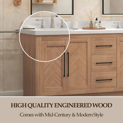 Vivian 72 inch Double Freestanding Bath Vanity