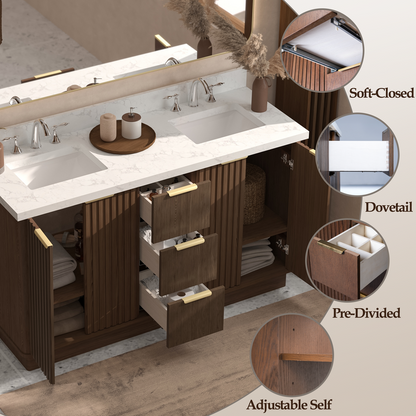Kathryn 60 inch Double Freestanding Bath Vanity