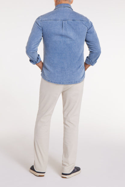 Joe Woven Magnetic Shirt in Chambray