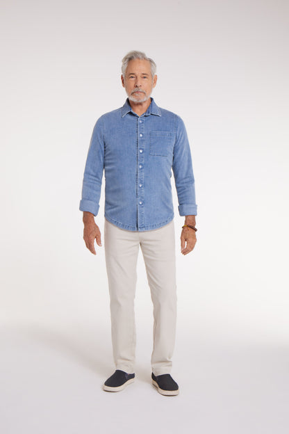 Joe Woven Magnetic Shirt in Chambray