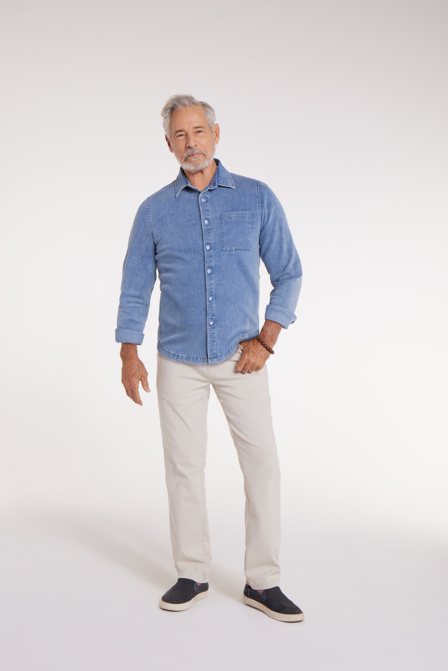 Joe Woven Magnetic Shirt in Chambray