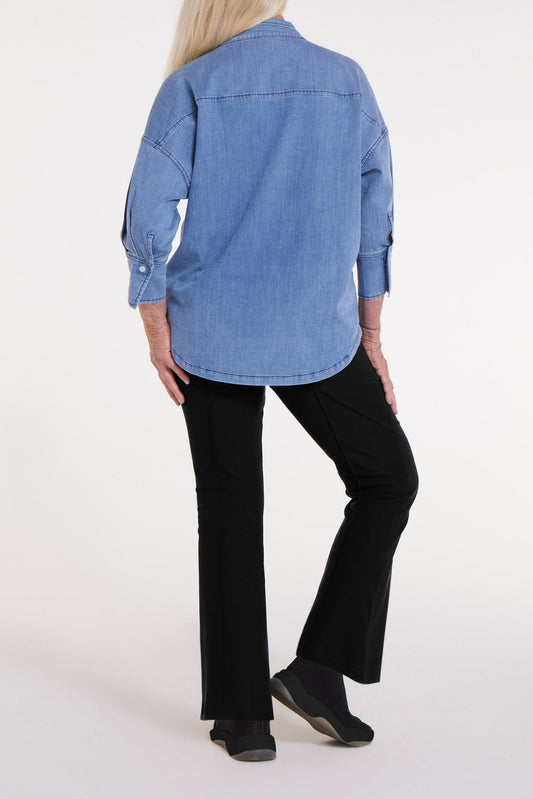 Vera Woven Magnetic Shirt in Chambray