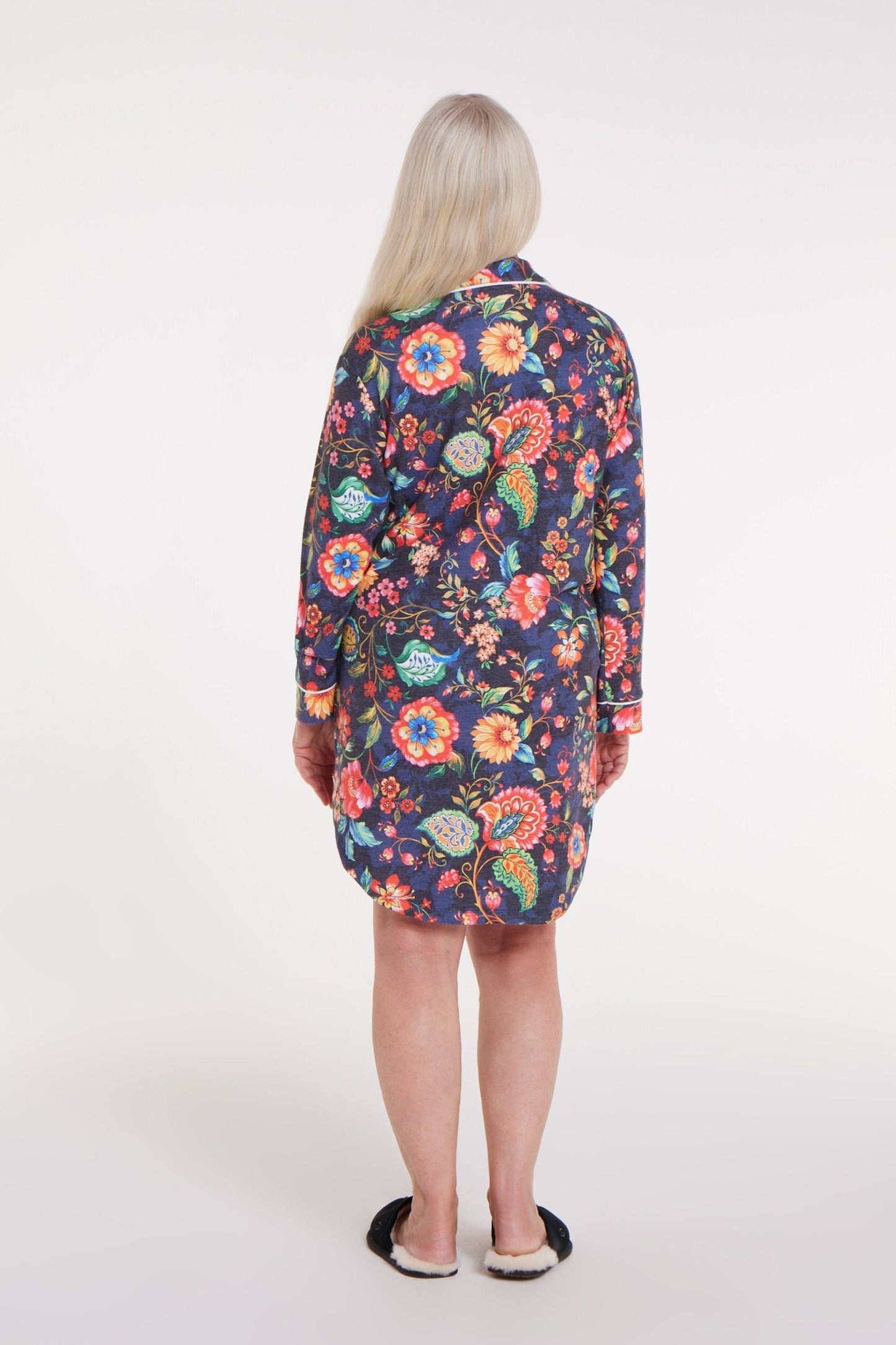 Cecilia Pajama Magnetic Dress in Blue Floral