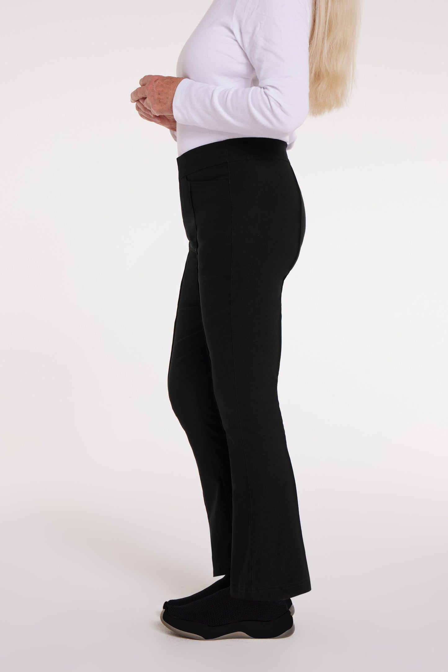Carmen Velcro Magnetic Flare Pant in Black