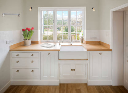 Farmhaus Fireclay Duet Series Reversible Sink with Smooth Front Apron