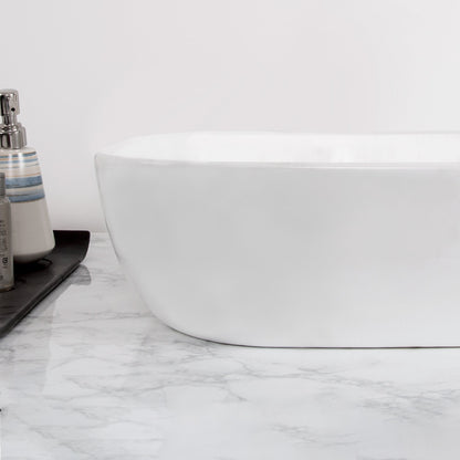 Isabella Plus Collection Rectangular Above Mount Basin with Center Drain