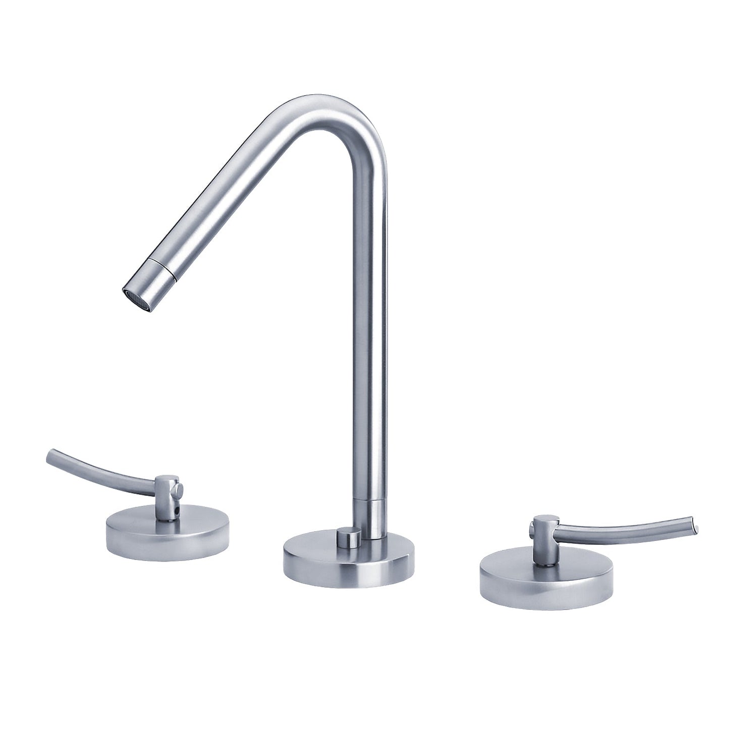 Metrohaus Lavatory Widespread Faucet with 45-Degree Swivel Spout, Pop-up Waste and  Lever Handles