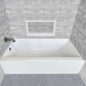 ALCOVE SOAKING BATHTUB WITH DRAIN HOLE OPTIONS