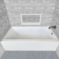 ALCOVE SOAKING BATHTUB WITH DRAIN HOLE OPTIONS