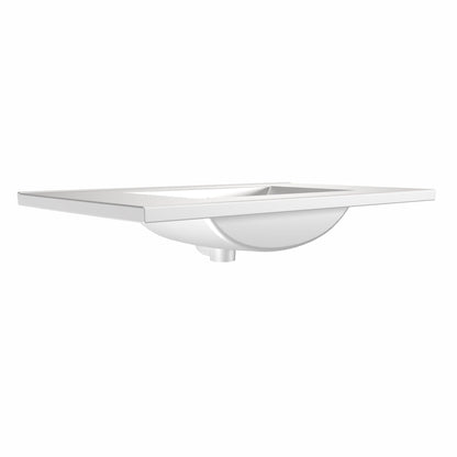 25" Countertop Vanity Sink with Integrated Rectangular Bowl
