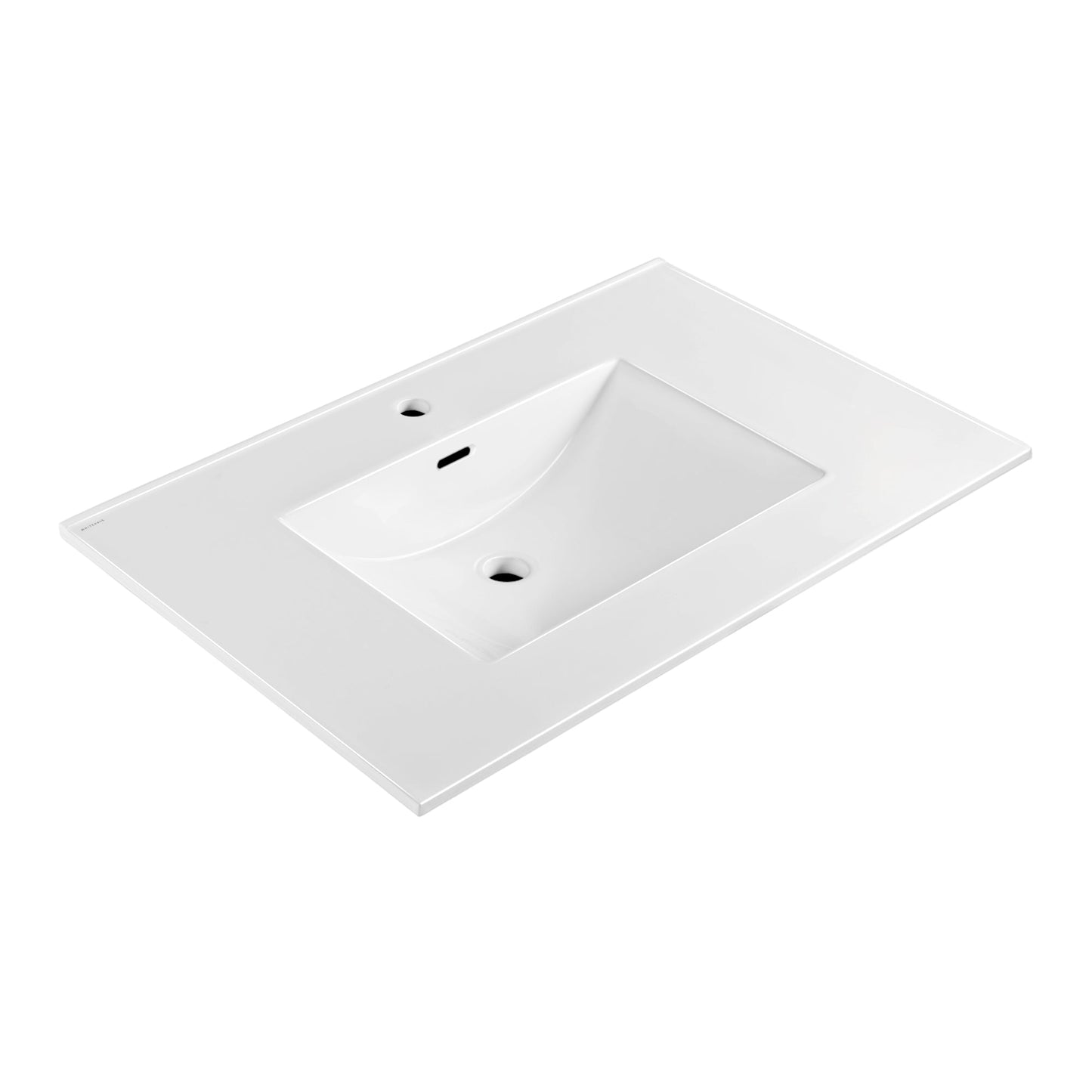 31" Countertop Vanity Sink with Integrated Rectangular Bowl