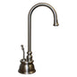 Point of Use Instant Hot Water Faucet with Gooseneck Spout and Self Closing Handle