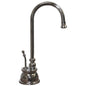 Point of Use Instant Hot Water Faucet with Gooseneck Spout and Self Closing Handle