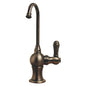 Point of Use Instant Hot Water Faucet with Gooseneck Spout and Self Closing Handle