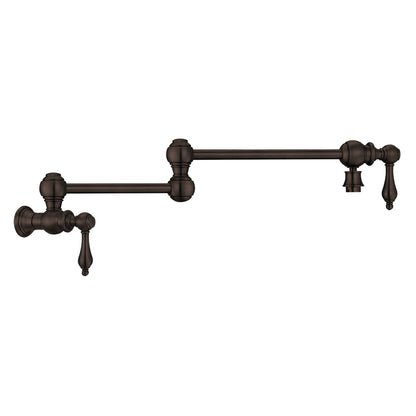 Vintage III Plus  Wall Mount Retractable Swing Spout Pot Filler with Lever Handles