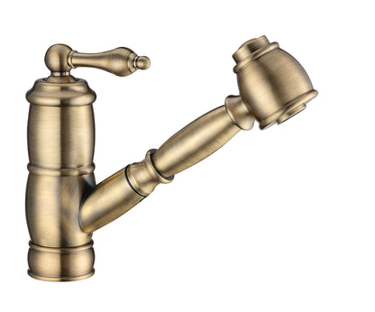 Vintage III Plus single hole, single lever faucet with a pull-out spray head