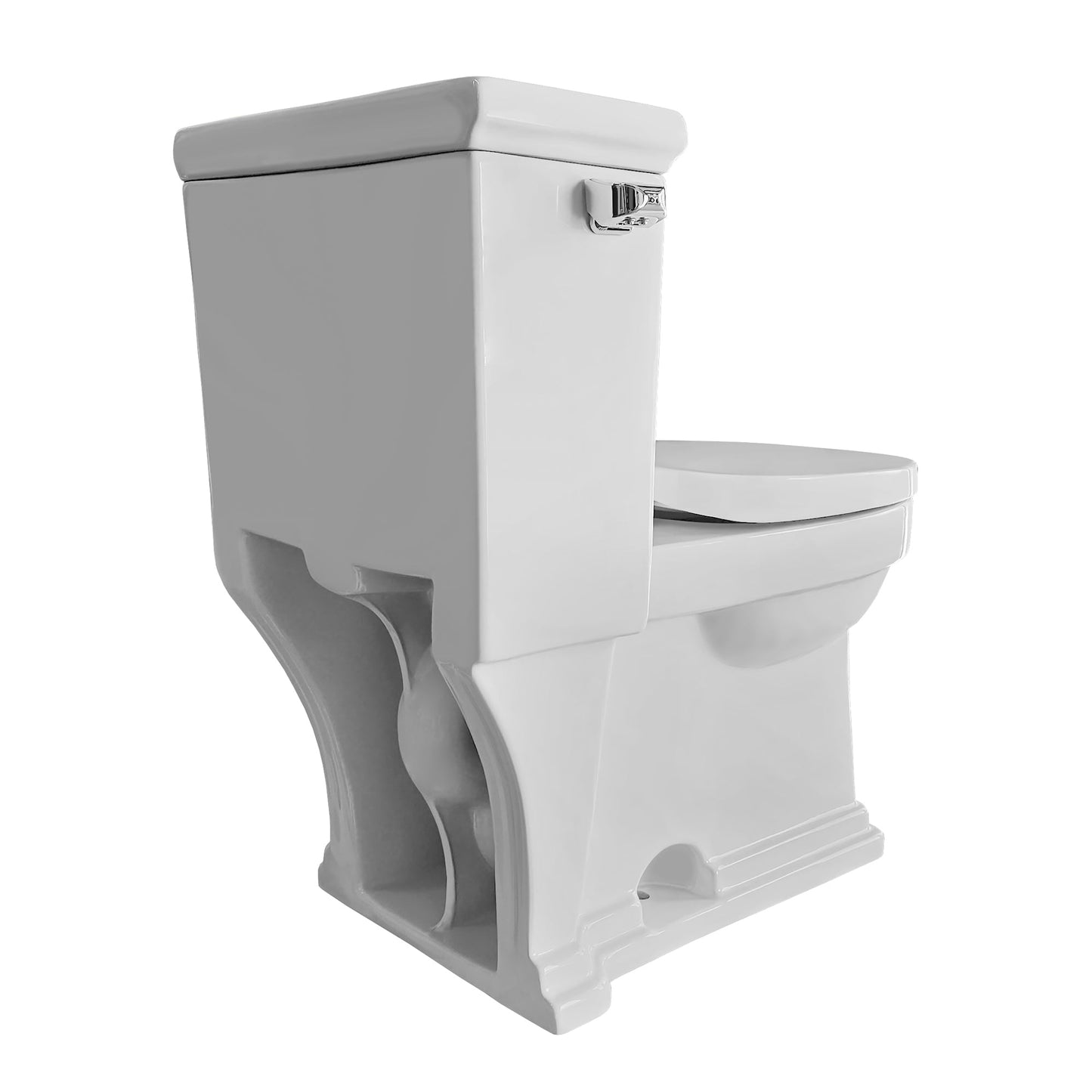 Magic Flush Eco-Friendly One Piece Single Flush Toilet with  Elongated Bowl, and a 1.28 GPF capacity