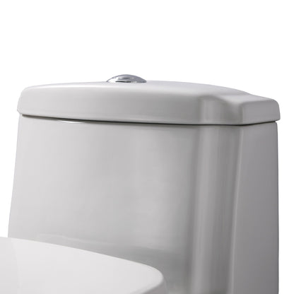 Magic Flush Eco-Friendly One Piece Toilet with a Siphonic Action Dual Flush System,  Elongated Bowl, 1.6/1.1 GPF and WaterSense Certified
