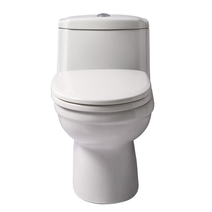 Magic Flush Eco-Friendly One Piece Toilet with a Siphonic Action Dual Flush System,  Elongated Bowl, 1.6/1.1 GPF and WaterSense Certified