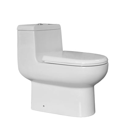 Magic Flush Eco-Friendly One Piece Toilet with a Siphonic Action Dual Flush System,  Elongated Bowl, 1.6/1.1 GPF and WaterSense Certified