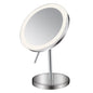 Round Freestanding Led 5X Magnified Mirror