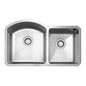 Noah's Collection Brushed Stainless Steel Chefhaus Series Double Bowl Undermount Sink