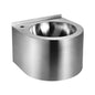 Noah's Collection Brushed Stainless Steel Commercial Single Bowl Wall Mount Wash Basin