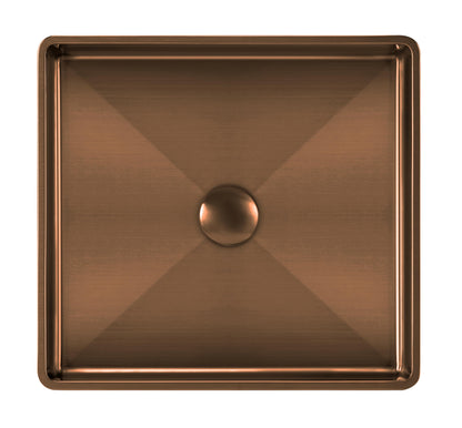 Noah Plus 10 gauge frame, Squared Semi-recessed Basin Set with center drain