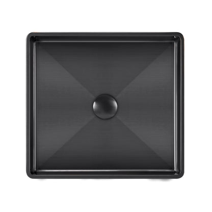 Noah Plus 10 gauge frame, Squared Semi-recessed Basin Set with center drain