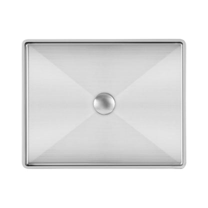 Noah Plus 10 gauge frame, Rectangular Above Mount Basin Set with center drain