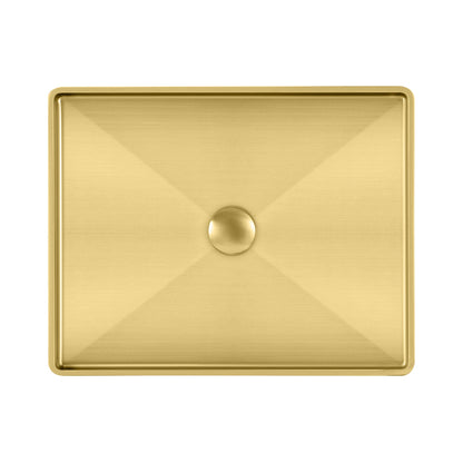 Noah Plus 10 gauge frame, Rectangular Above Mount Basin Set with center drain