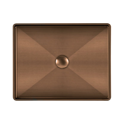 Noah Plus 10 gauge frame, Rectangular Above Mount Basin Set with center drain