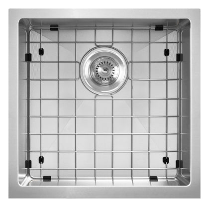 Noah Plus 16 gauge Single Bowl Linen Textured Dual-Mount Sink Set