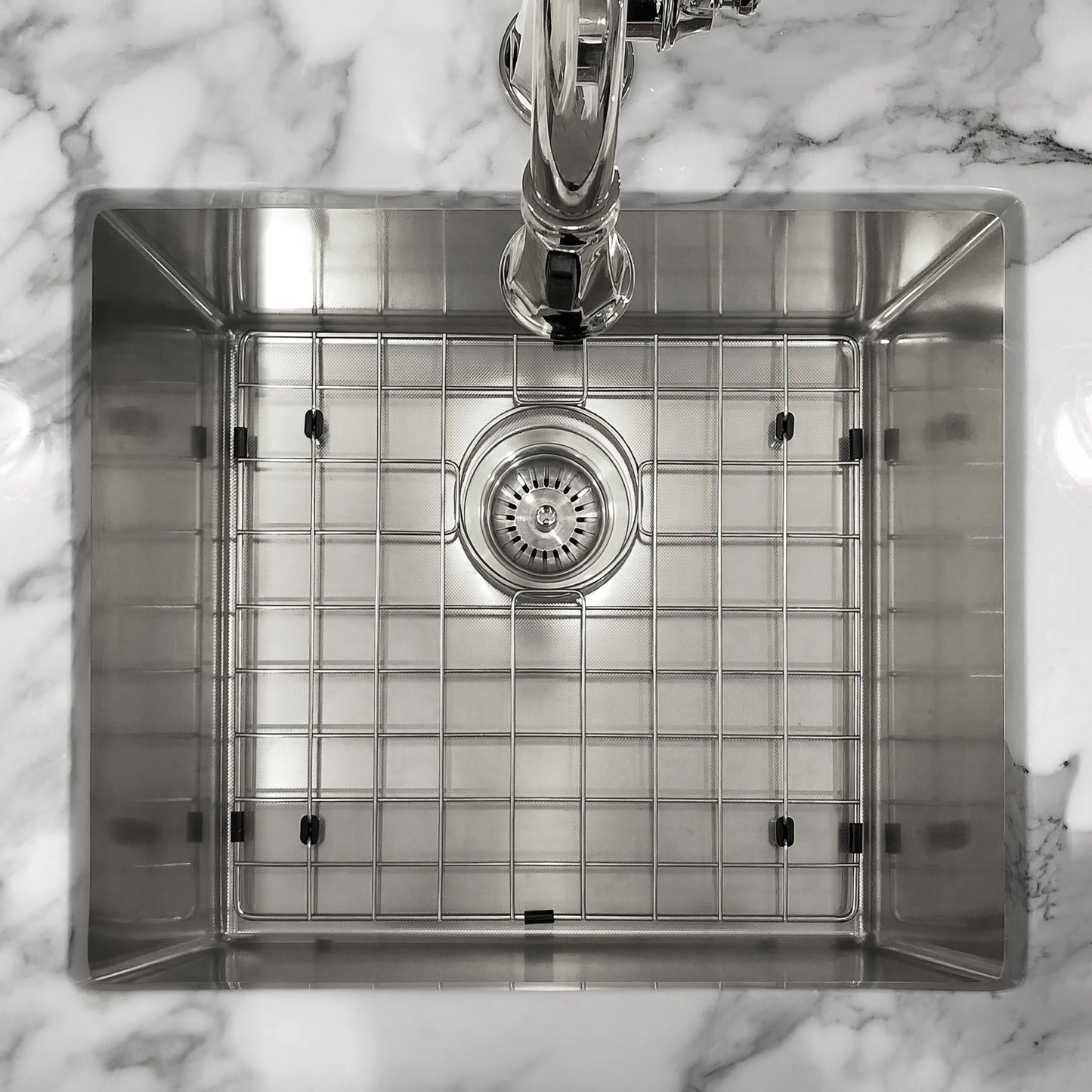 Noah Plus 16 gauge Single Bowl Linen Textured Dual-Mount Sink Set