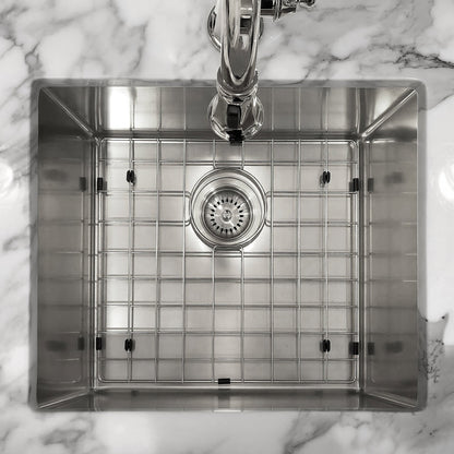 Noah Plus 16 gauge Single Bowl Linen Textured Dual-Mount Sink Set