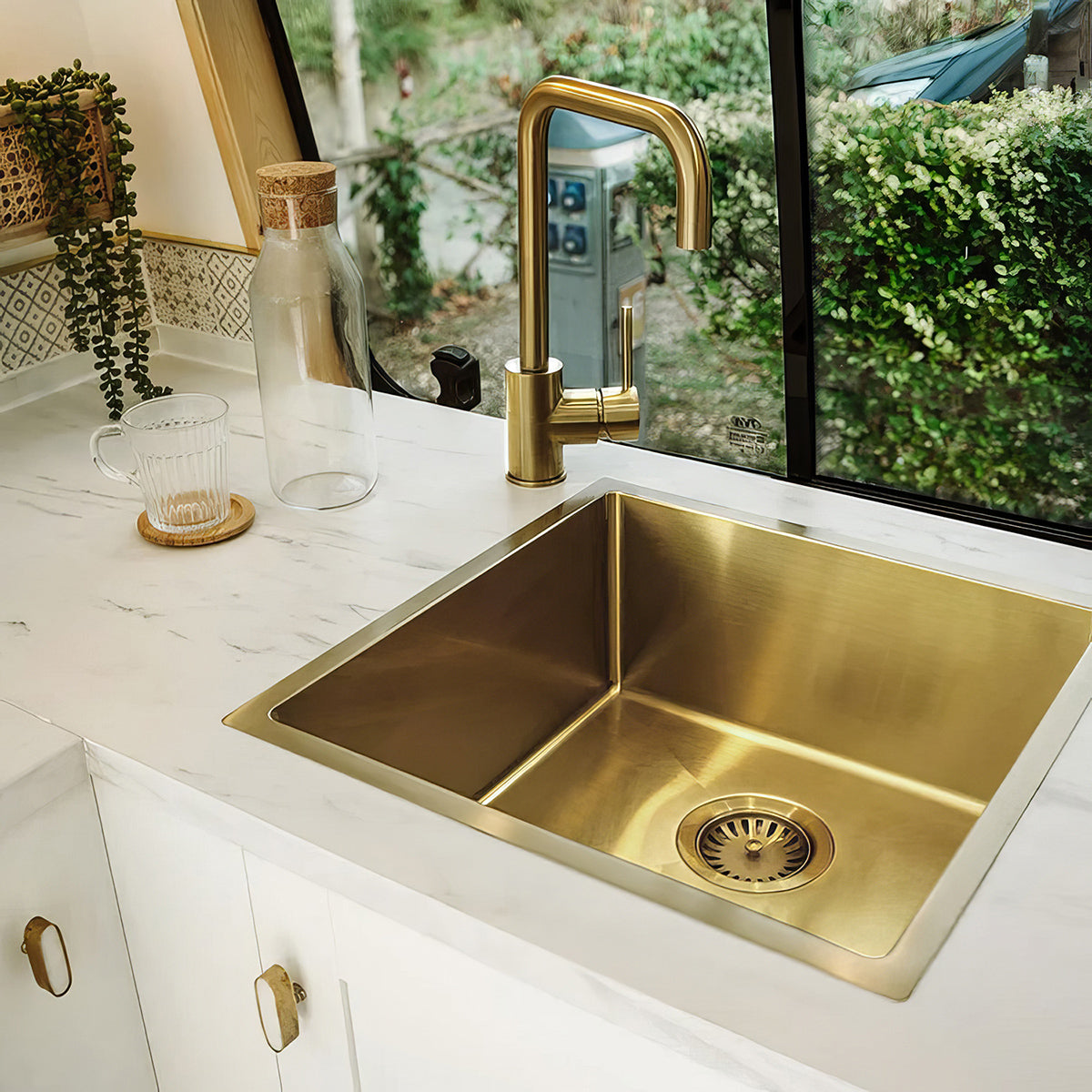 Noah Plus 16 gauge Single Bowl Linen Textured Dual-Mount Sink Set
