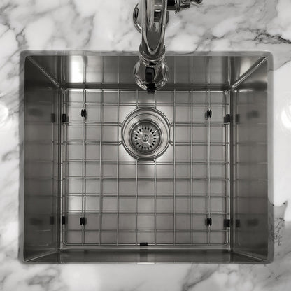 Noah Plus 16 gauge Single Bowl Linen Textured Dual-Mount Sink Set