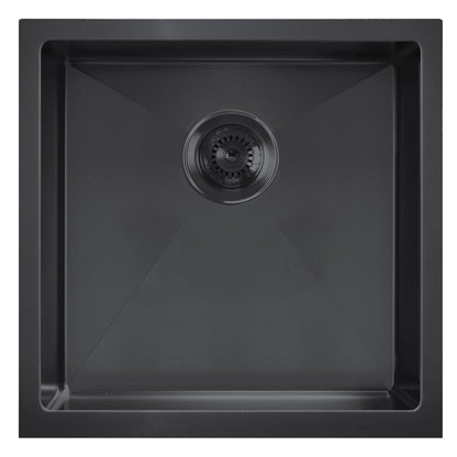 Noah Plus 16 gauge Single Bowl Linen Textured Dual-Mount Sink Set