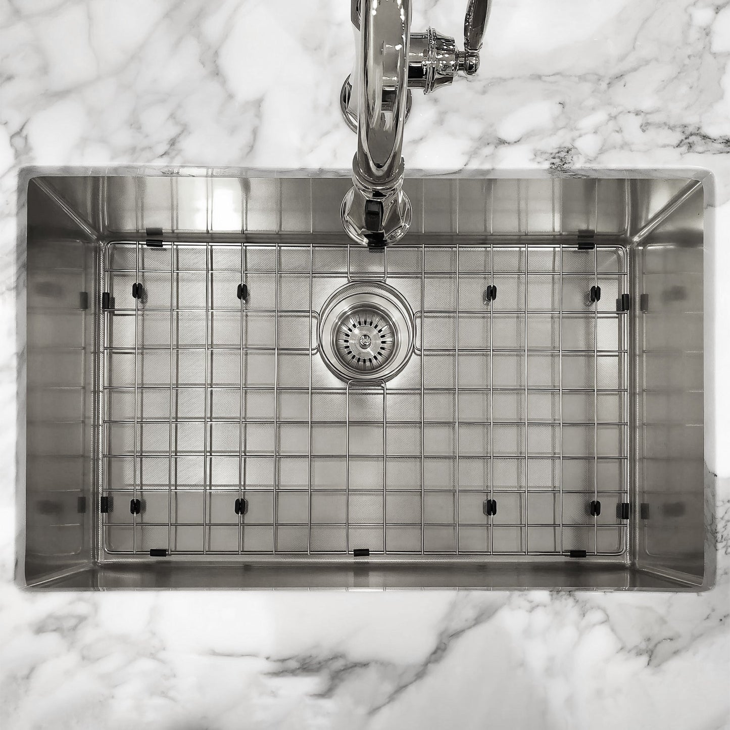 Noah Plus 16 gauge Single Bowl Linen Textured Dual-Mount Sink Set