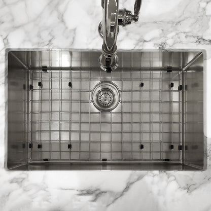 Noah Plus 16 gauge Single Bowl Linen Textured Dual-Mount Sink Set