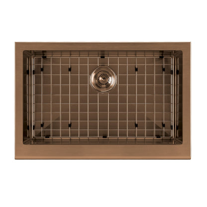 Noah Plus 16 gauge Single Bowl Undermount Sink Set with a seamless customized front Apron
