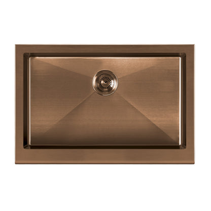 Noah Plus 16 gauge Single Bowl Undermount Sink Set with a seamless customized front Apron