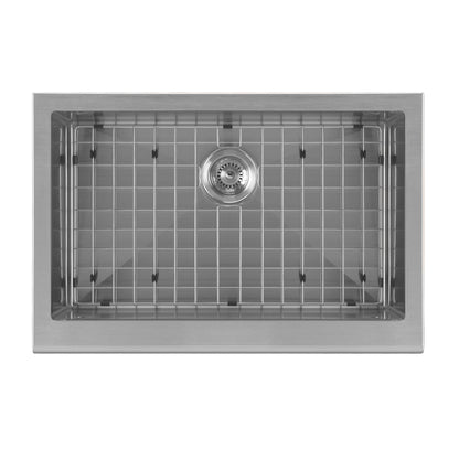 Noah Plus 16 gauge Single Bowl Undermount Sink Set with a seamless customized front Apron