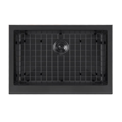 Noah Plus 16 gauge Single Bowl Undermount Sink Set with a seamless customized front Apron