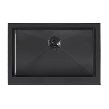 Noah Plus 16 gauge Single Bowl Undermount Sink Set with a seamless customized front Apron