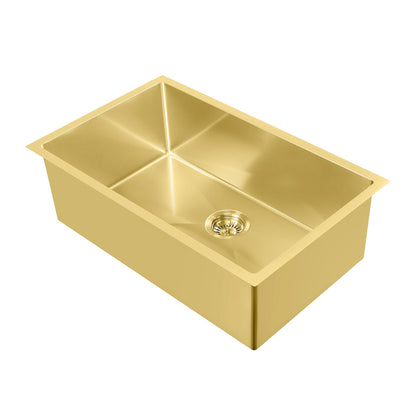 Noah Plus 16 gauge Single Bowl Linen Textured Dual-Mount Sink Set