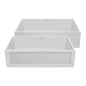 Fireclay 33" Large Reversible Sink with Concave Front Apron on One Side and a Plain Front Apron on the Other