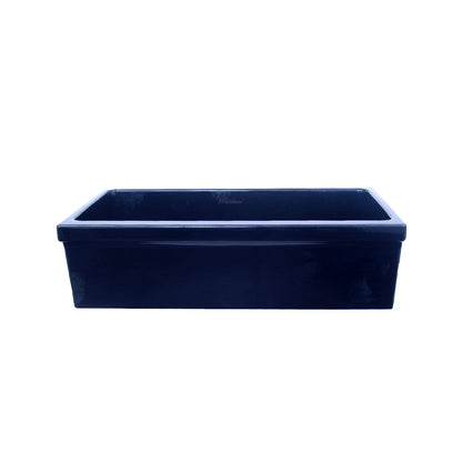 Farmhaus Fireclay Quatro Alcove Large Reversible Sink with Decorative 2 ½" Lip on One Side and 2" Lip on the Opposite Side