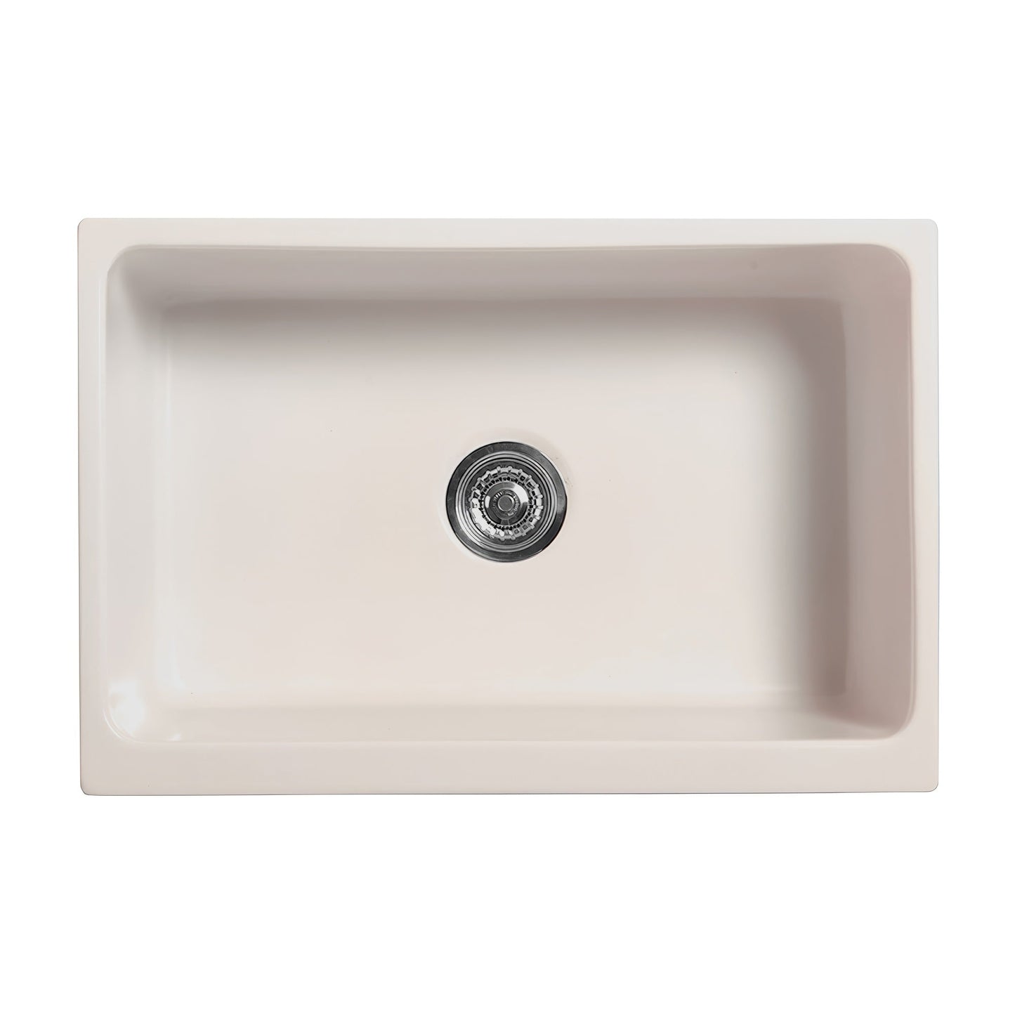Glencove Fireclay 30" Reversible Sink with Elegant Beveled Front Apron on one side  Decorative 2" Lip Plain on Opposite Side